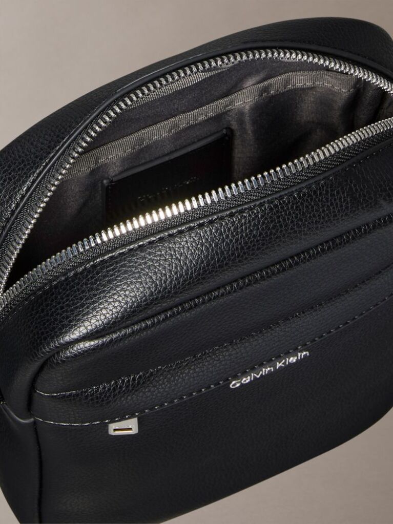 Black Micro Pebble Reporter Bag  Men