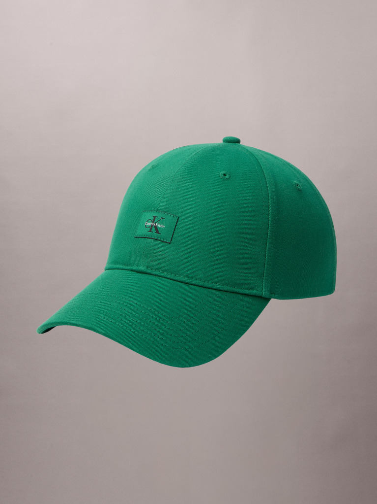 Green Monogram Woven Patch Cap  Men