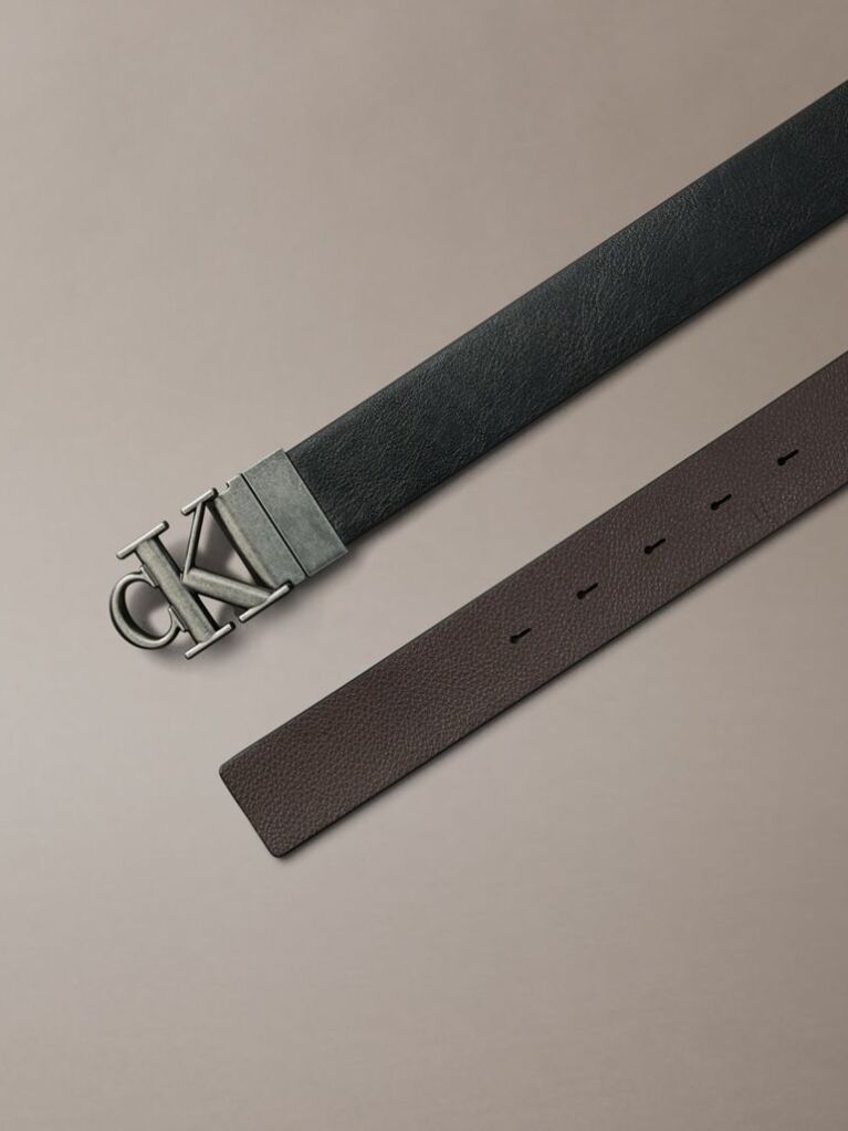 Multi Tumbled Leather Buckle Belt    Men