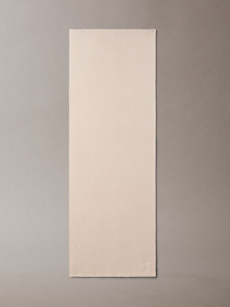 Beige Signature Logo Scarf  Men