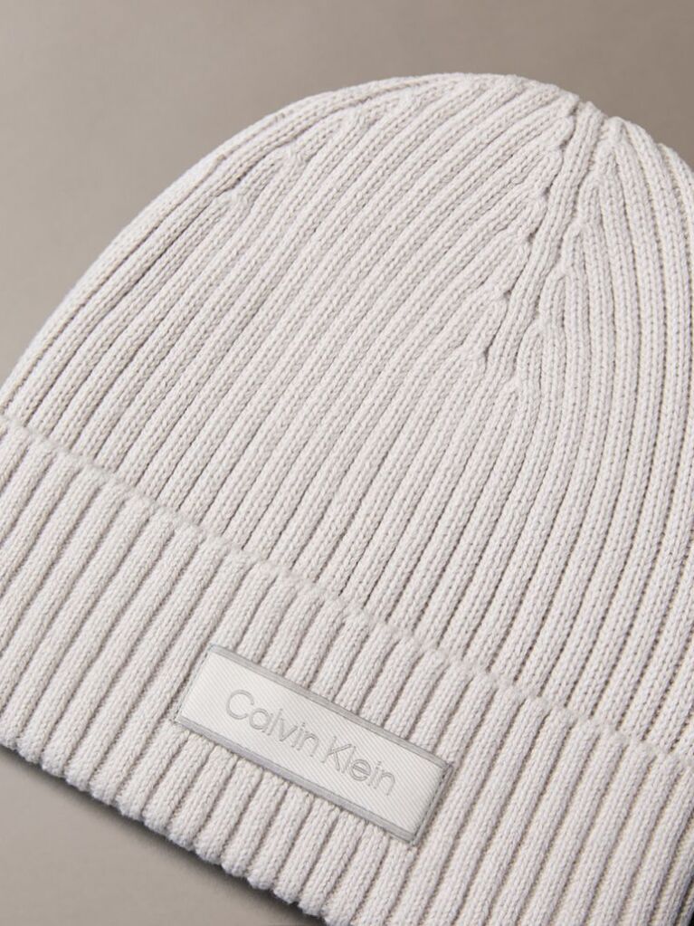 Grey Cotton Cashmere Blend Beanie  Men