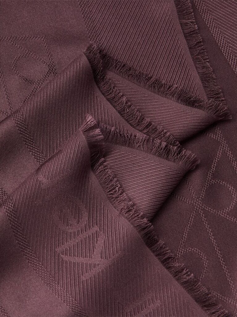 Red Soft Tonal Logo Scarf  Men