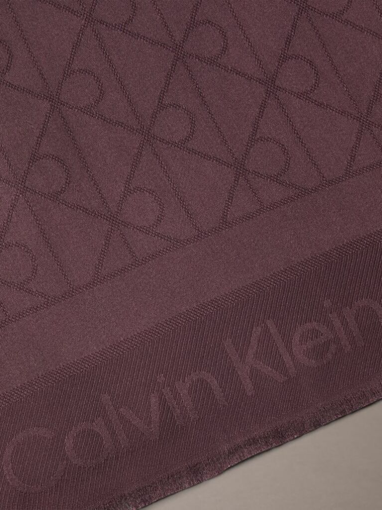 Red Soft Tonal Logo Scarf  Men