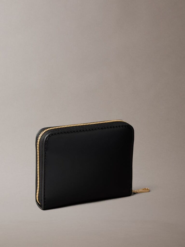 Black Soft Touch RFID Zip Around Wallet  Women
