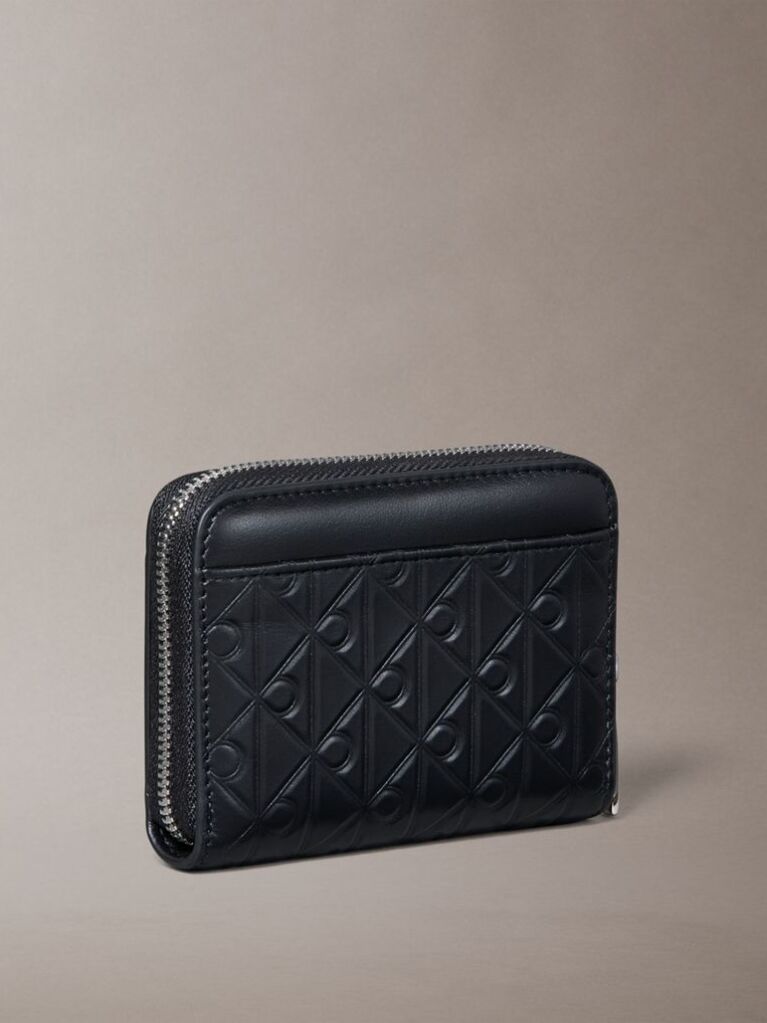 Black Soft Nappa Leather RFID Zip-Around Wallet  Women