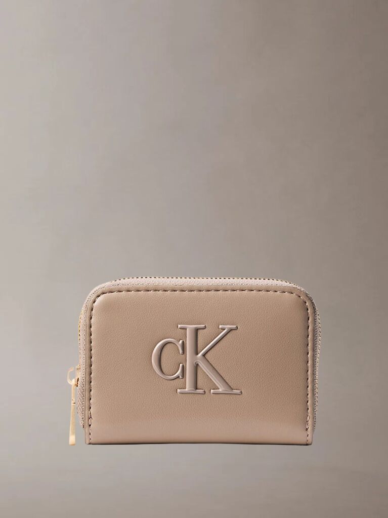 Beige Monogram Zip Wallet  Women