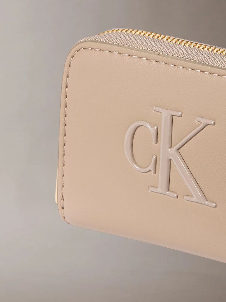 Beige Monogram Zip Wallet  Women
