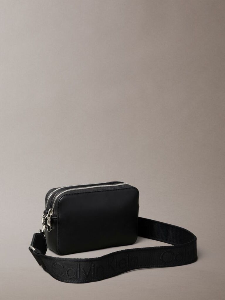 Black Convertible 2-Strap Crossbody Camera Bag  Women