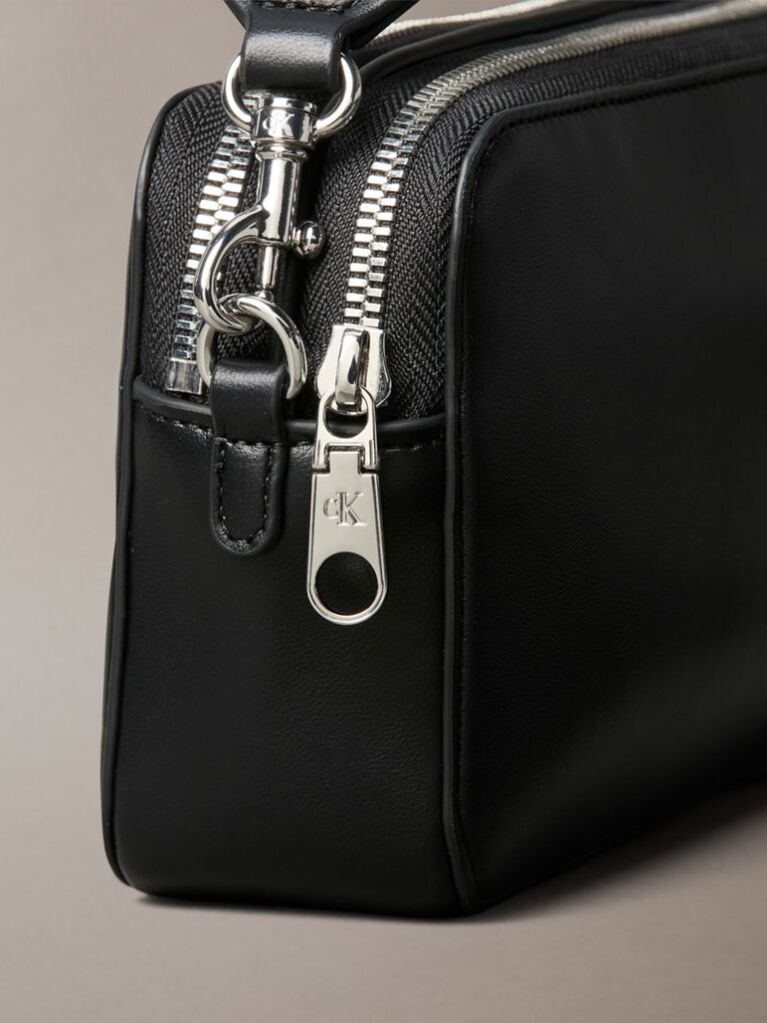 Black Convertible 2-Strap Crossbody Camera Bag  Women