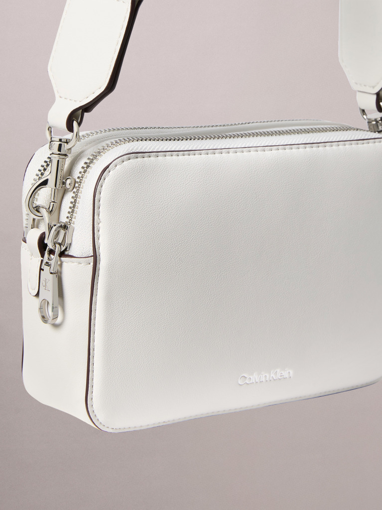 White Convertible 2-Strap Crossbody Camera Bag  Women