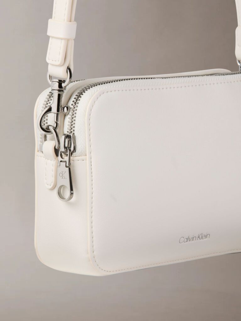 White Convertible 2-Strap Crossbody Camera Bag  Women
