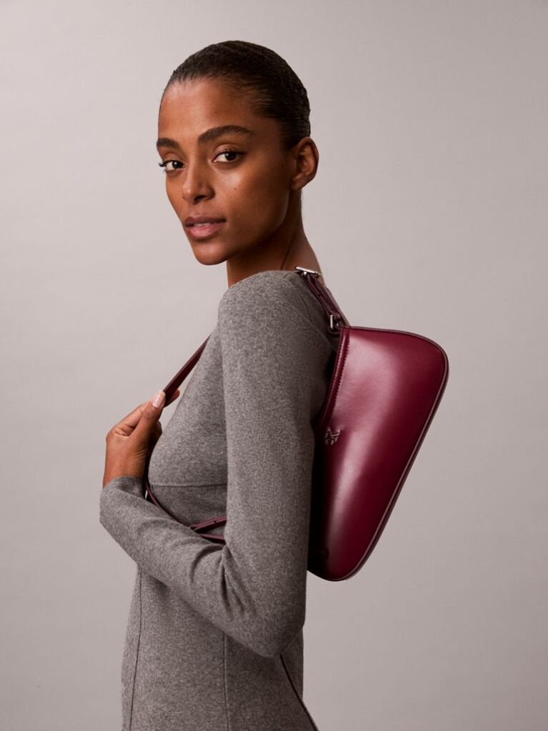 Pink Monogram Logo Hardware Shoulder Bag  Women