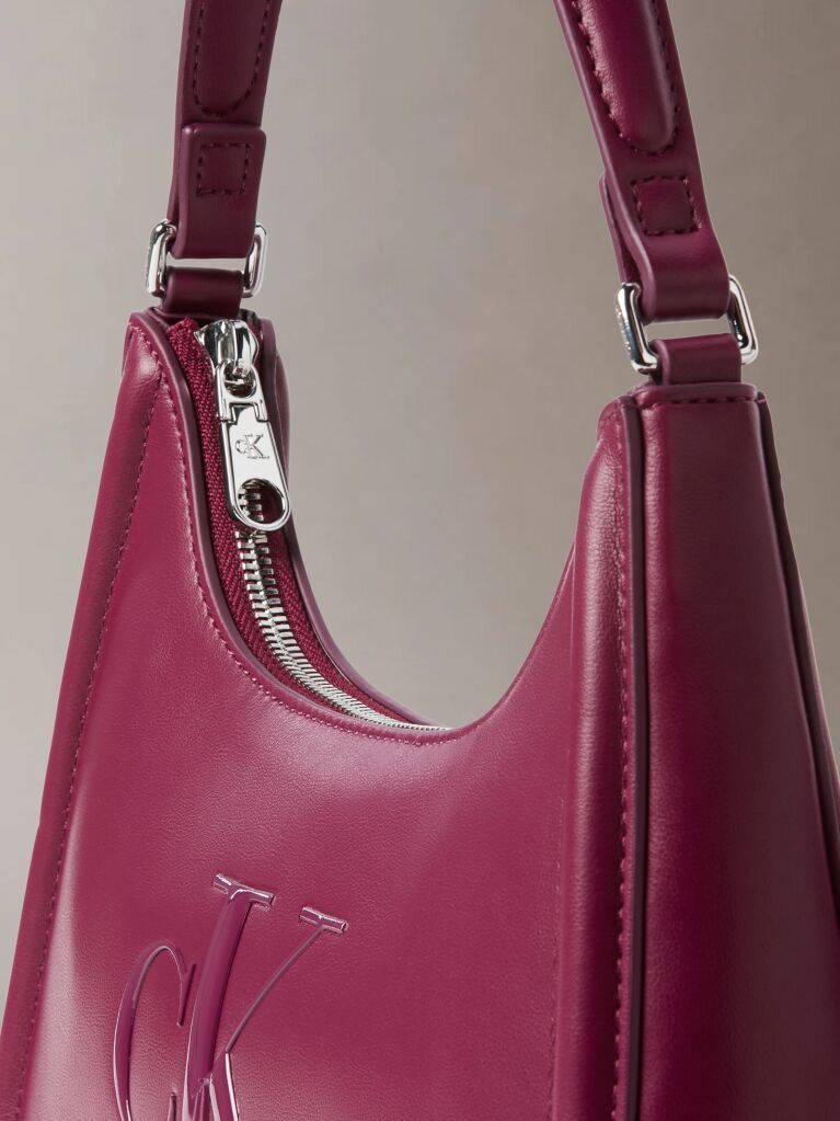 Pink Embossed Monogram Logo Shoulder Bag  Women
