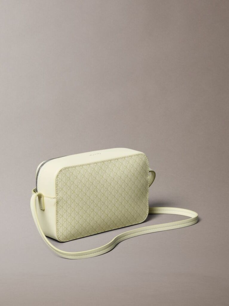 Green Allover Monogram Logo Camera Bag  Women