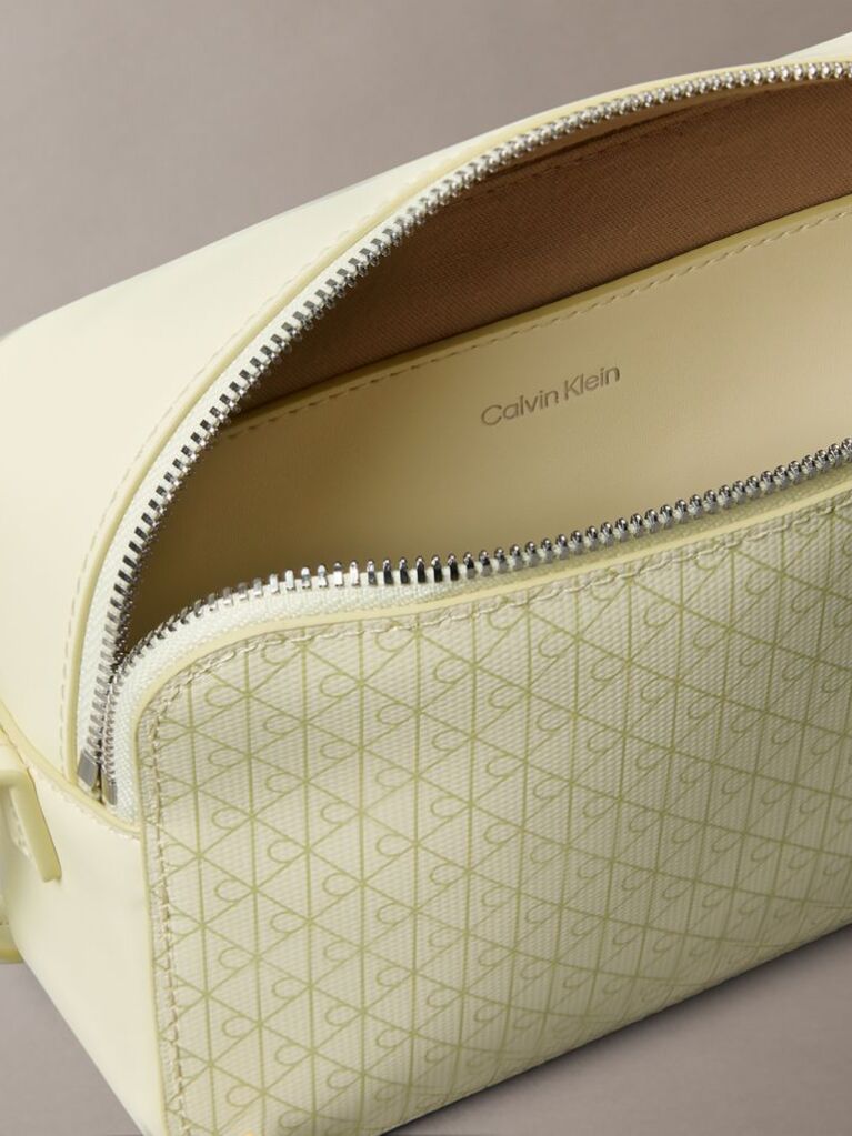 Green Allover Monogram Logo Camera Bag  Women