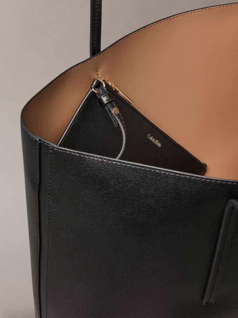 Black Foil Logo Tote Bag  Women