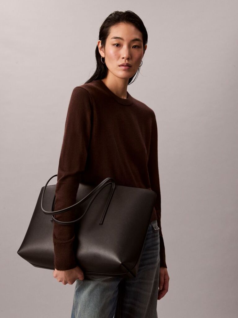 Black Foil Logo Tote Bag  Women