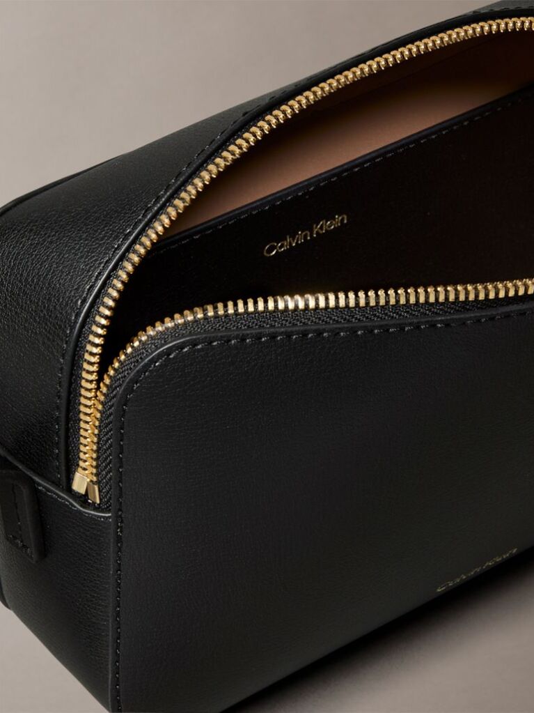 Black Foil Logo Camera Bag  Women