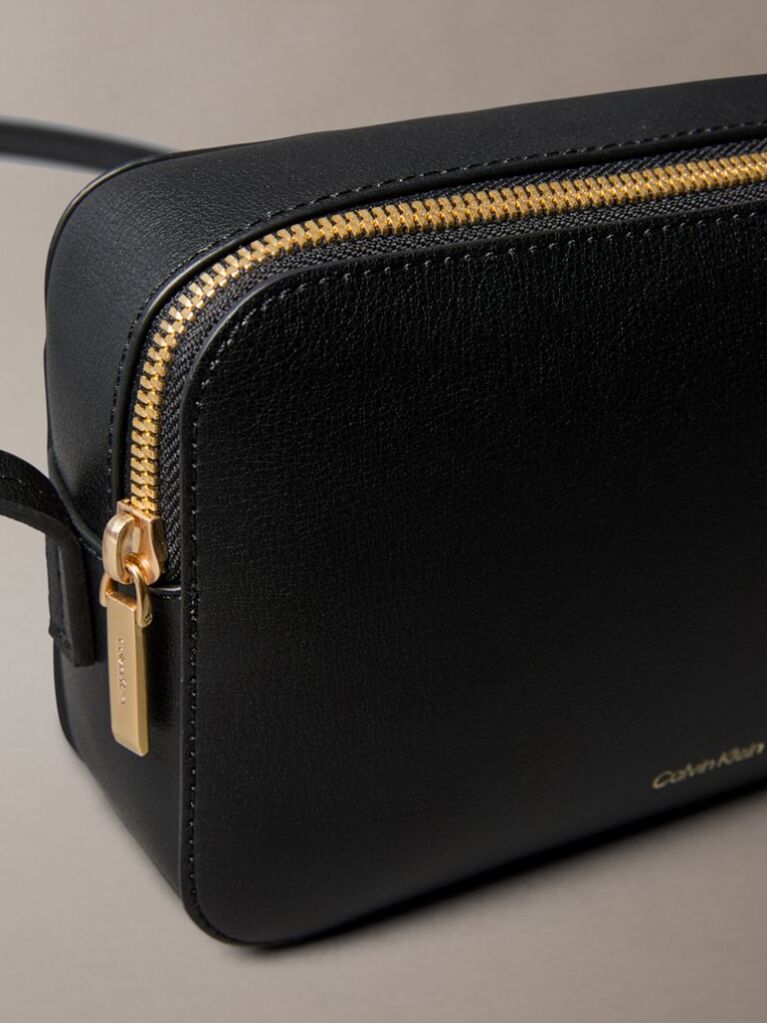 Black Foil Logo Camera Bag  Women