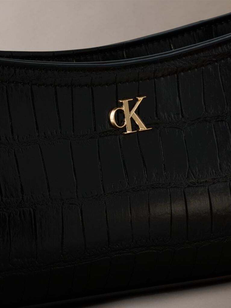 Black Small Croc-Effect Shoulder Bag  Women