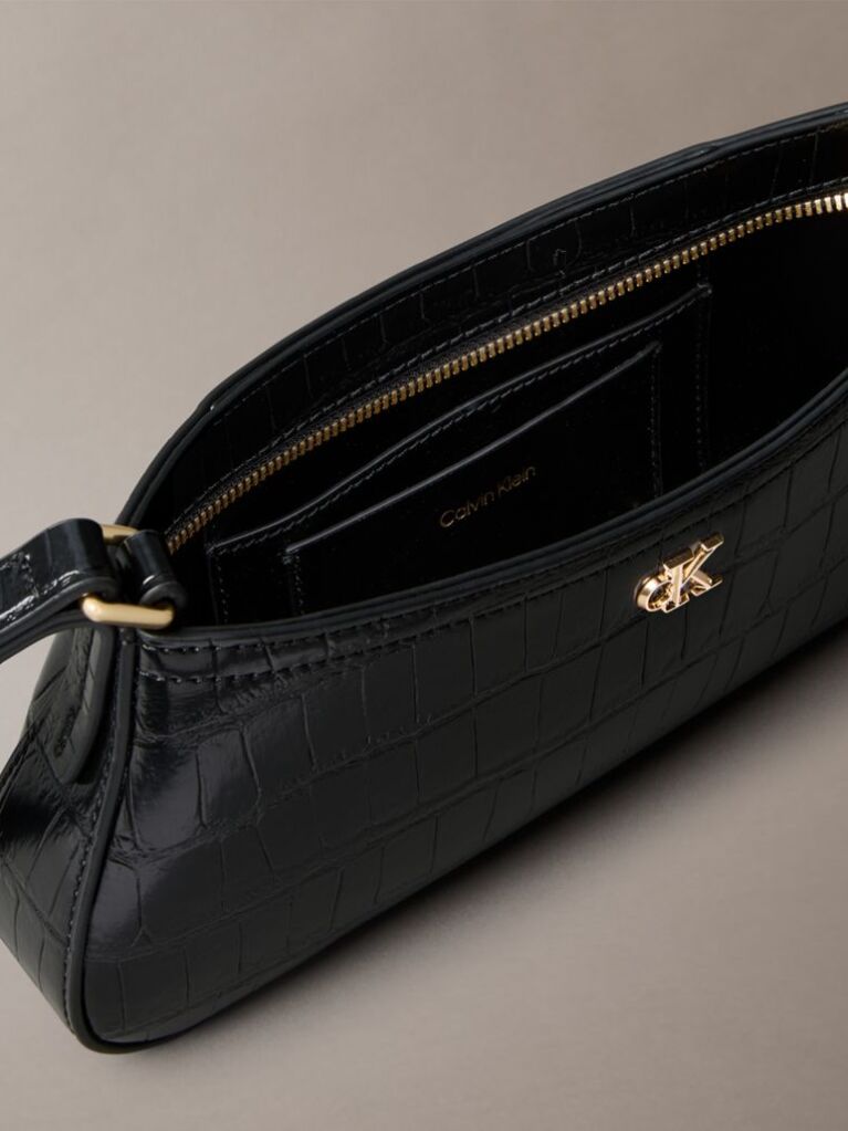 Black Small Croc-Effect Shoulder Bag  Women