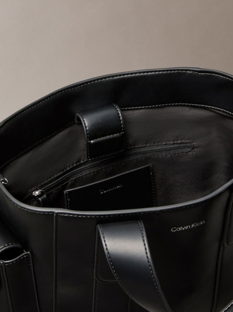 Black Small Jacquard Logo Tote Bag  Women
