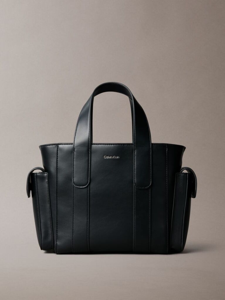 Black Small Jacquard Logo Tote Bag  Women