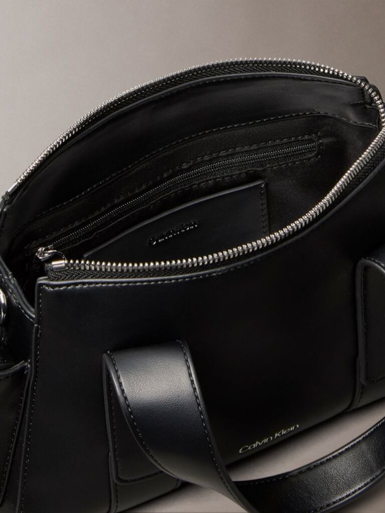 Black Convertible Jacquard Crossbody Handbag  Women