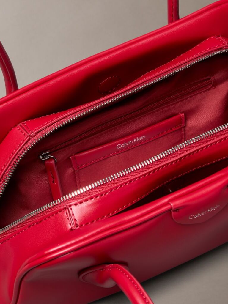 Red Trio Compartment Shoulder Bag  Women