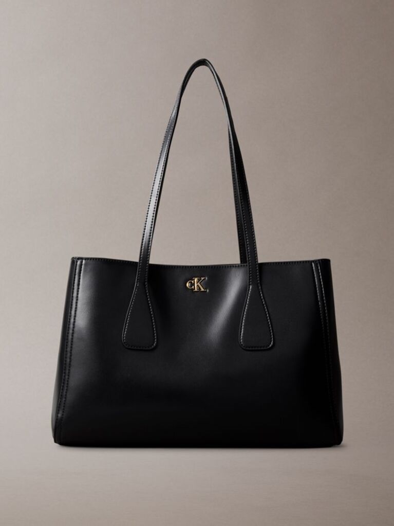 Black Monogram Medium Work Tote Bag  Women