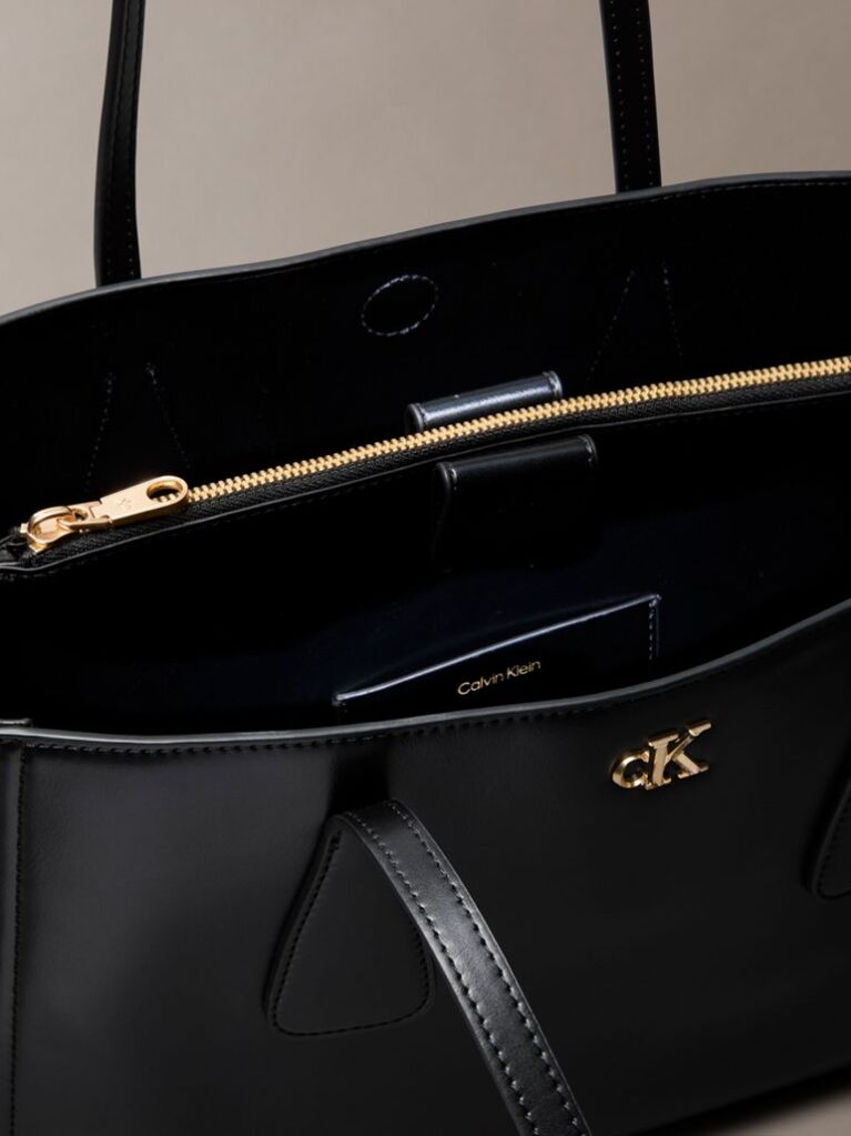 Black Monogram Medium Work Tote Bag  Women