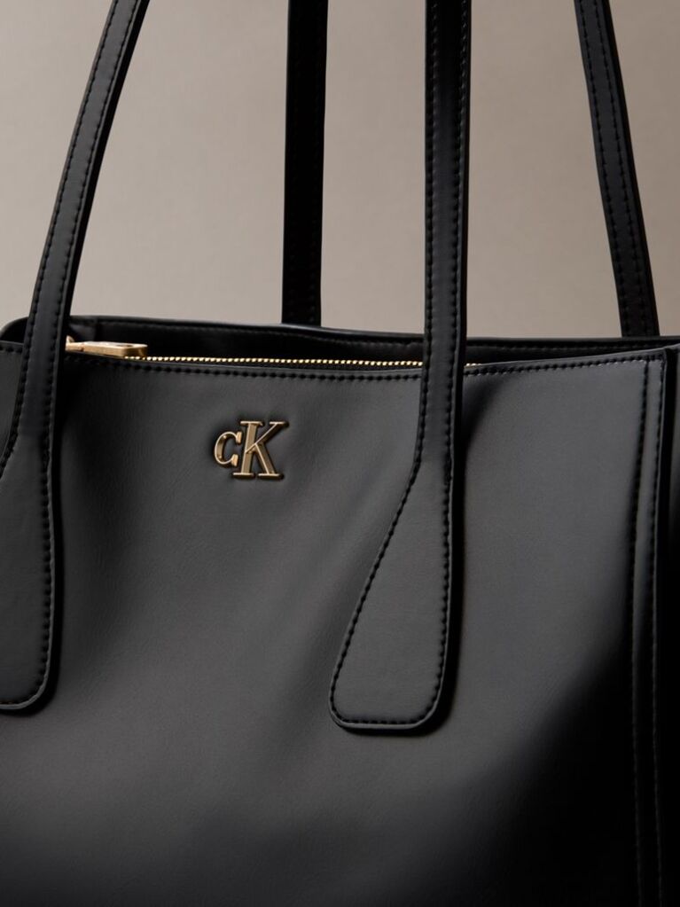 Black Monogram Medium Work Tote Bag  Women