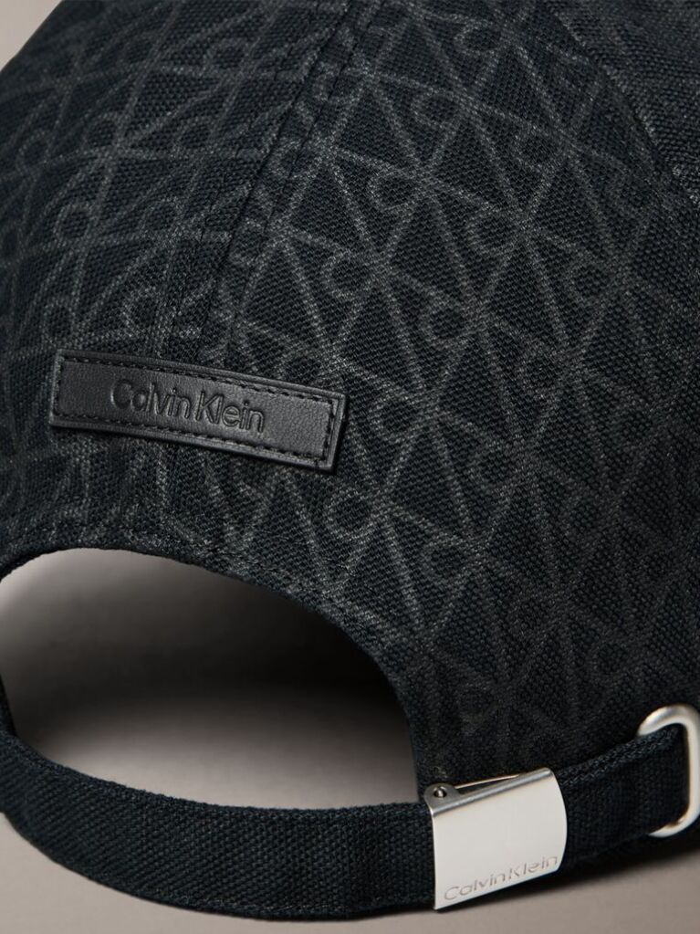 Black Cotton Twill Adjustable Emblem Logo Cap  Women