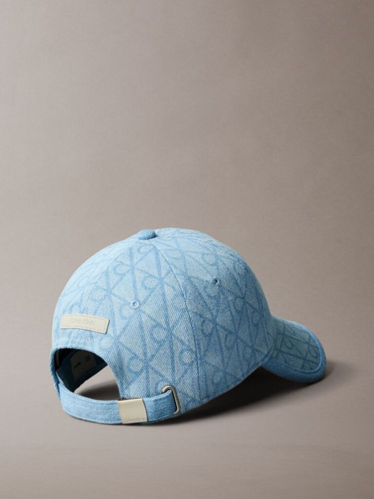 Denim Burnout Emblem Logo Denim Cap  Women