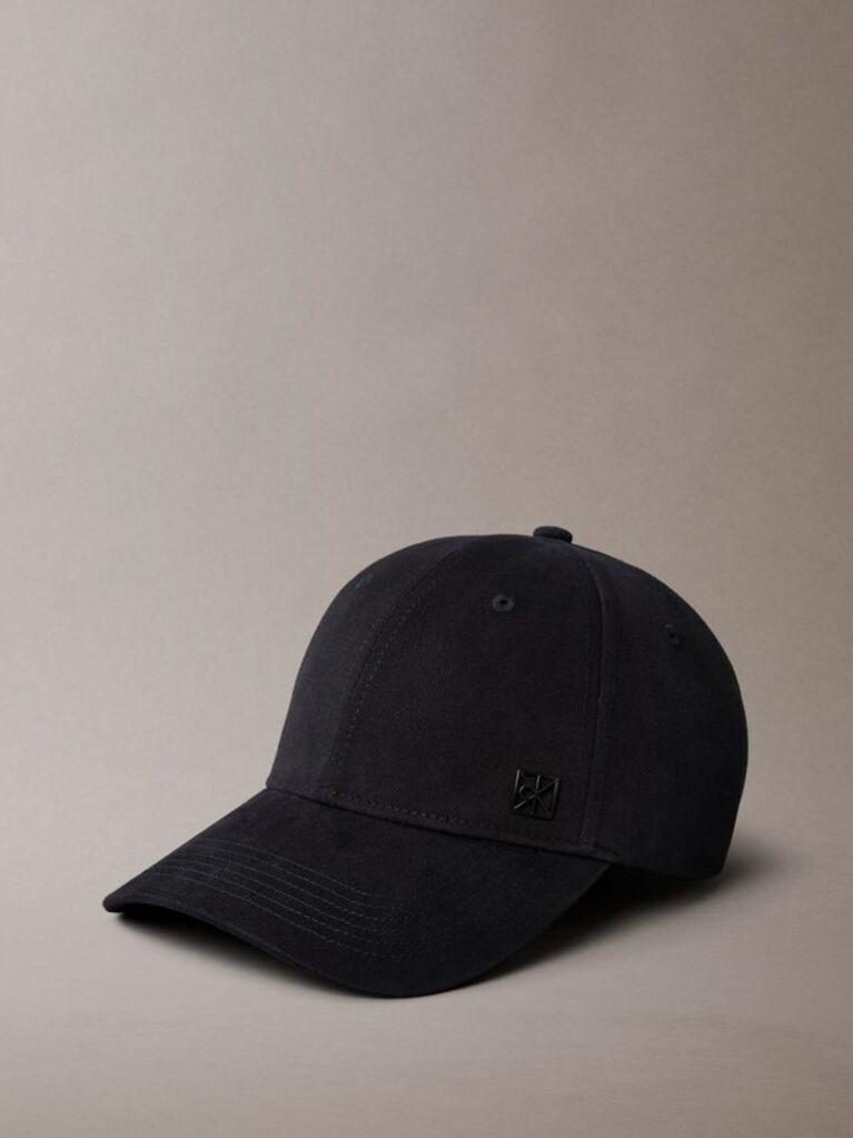 Black Emblem Monogram Logo Baseball Cap  Women