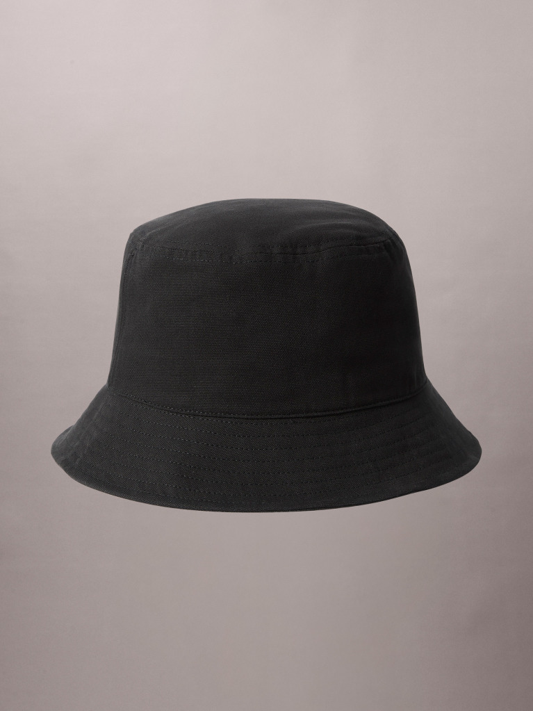 Black Canvas Signature Logo Bucket Hat  Women