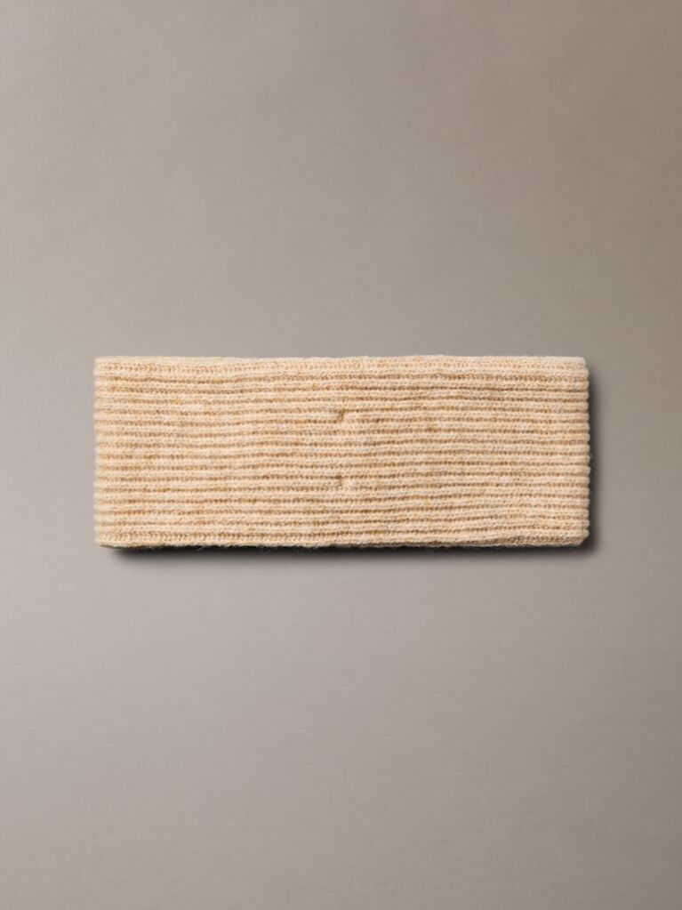 Beige Wool Blend Soft Twist Headband  Women