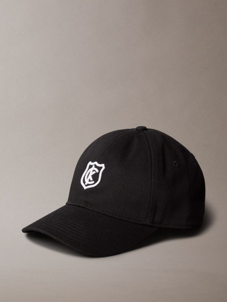 Black Twill Logo Cap  Men