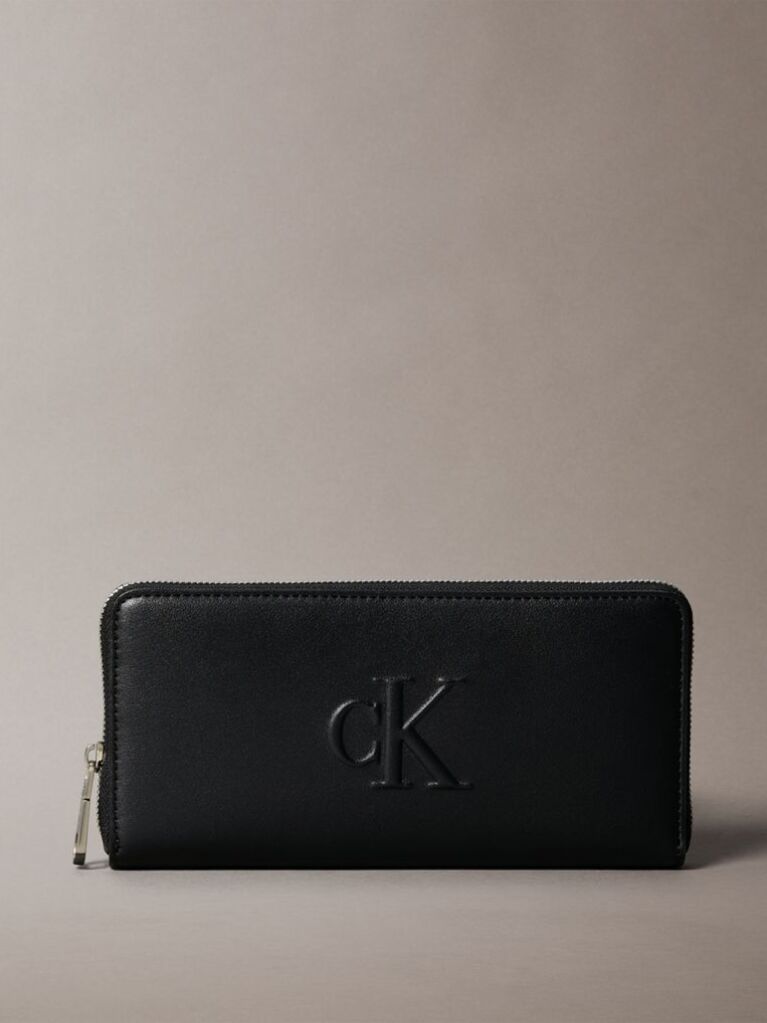 Black Zip Around Wallet  Women
