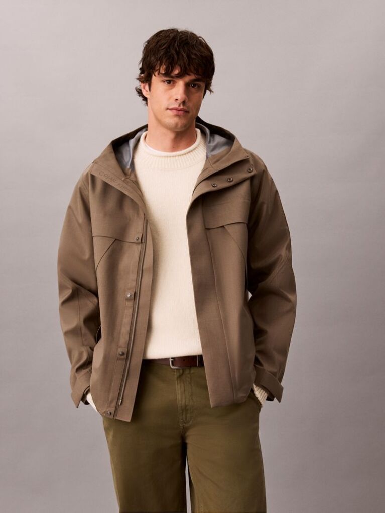 Brown 3-in-1 Tech Shell Parka Jacket  Men