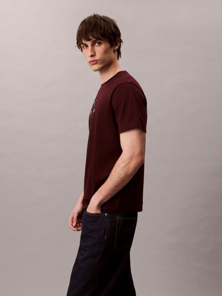 Brown Monogram Logo T-Shirt  Men