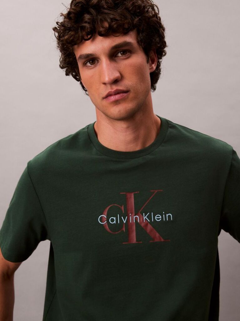 Green Monogram Logo T-Shirt  Men