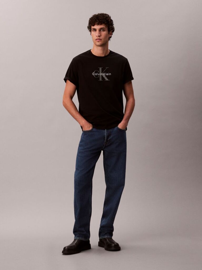 Black Monogram Logo T-Shirt  Men