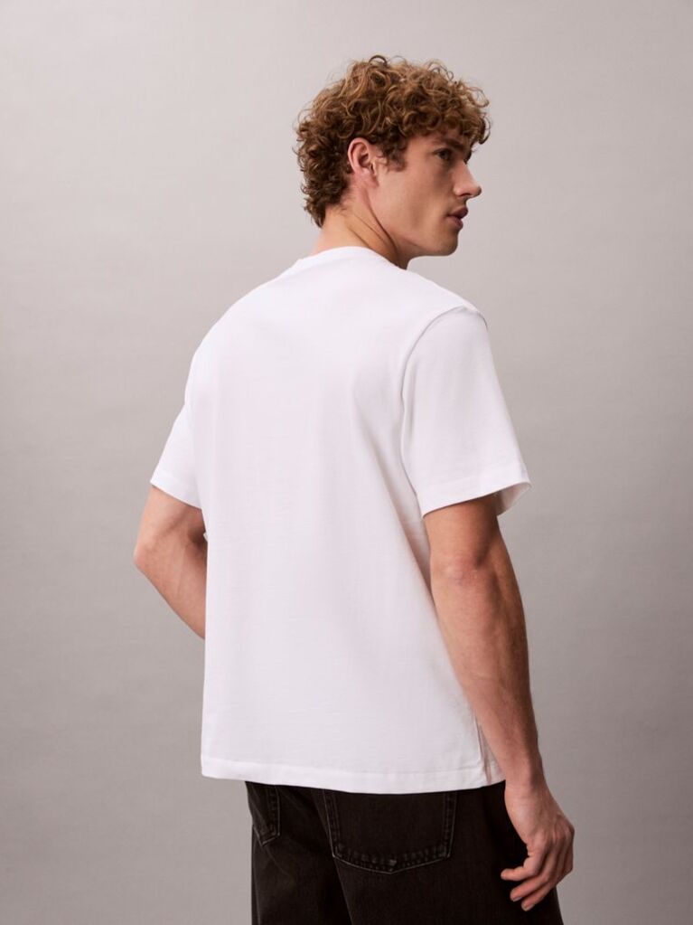 White Monogram Logo T-Shirt  Men