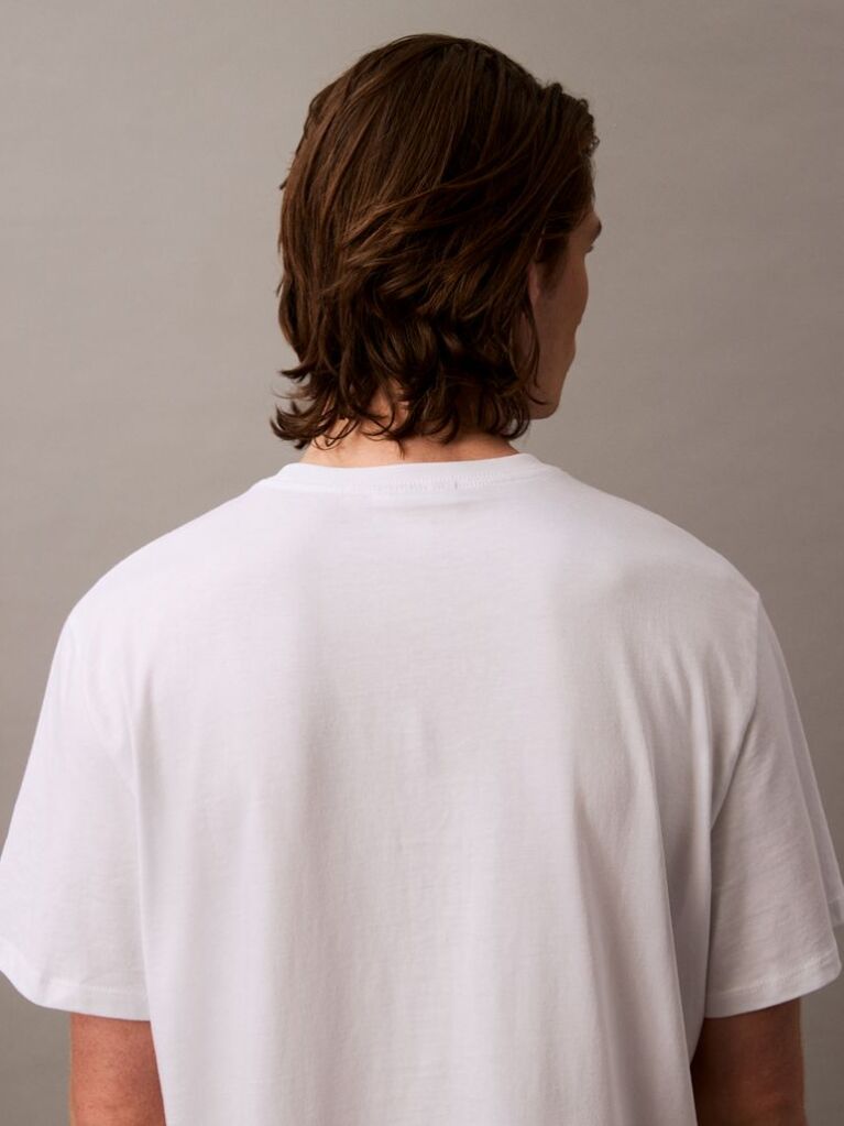 White Monogram Logo T-Shirt  Men