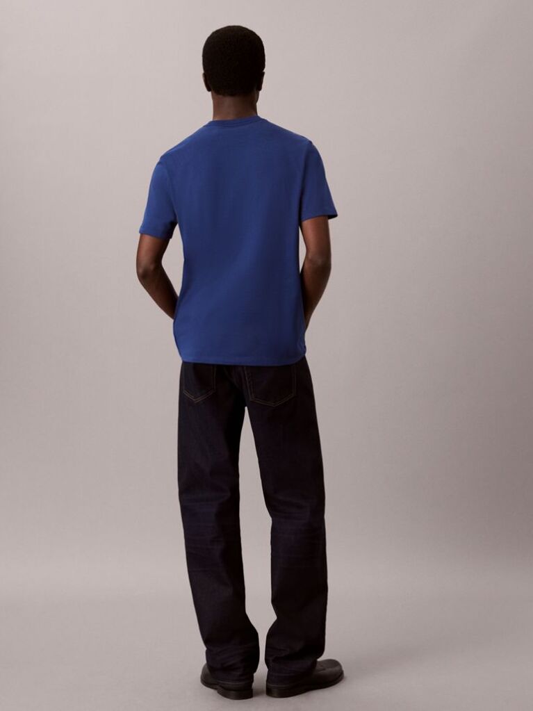 Blue Monogram Logo T-shirt  Men