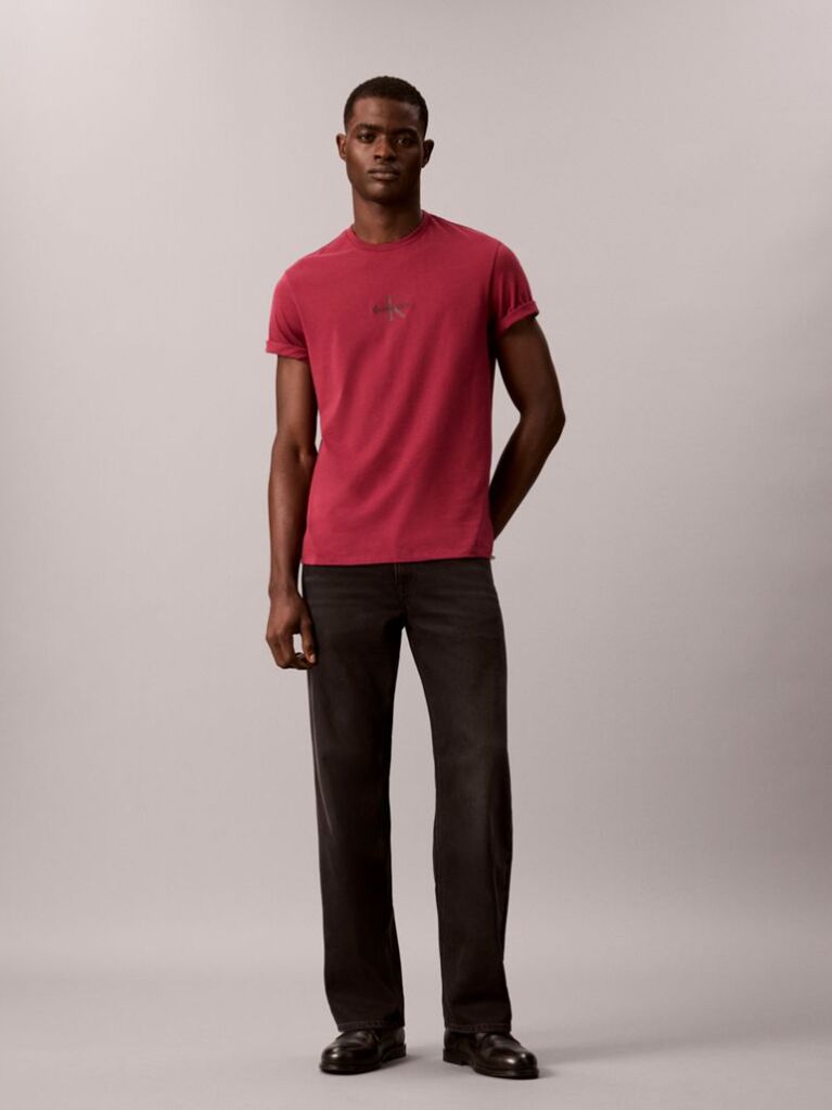 Red Monogram Logo T-shirt  Men