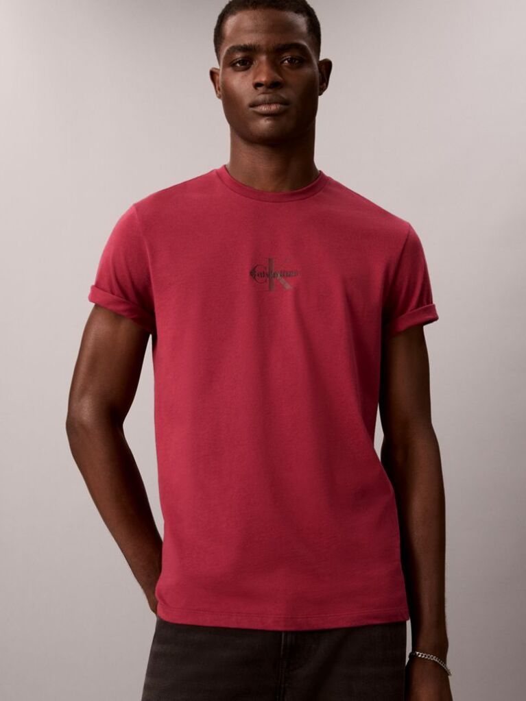 Red Monogram Logo T-shirt  Men