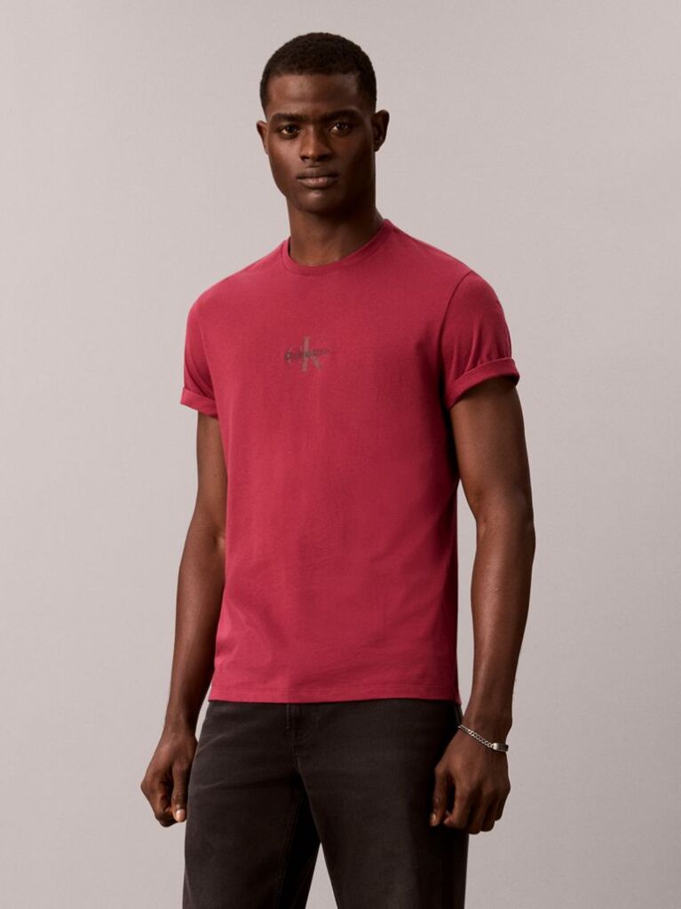 Red Monogram Logo T-shirt  Men