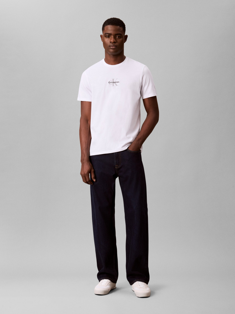 White Monogram Logo T-shirt  Men